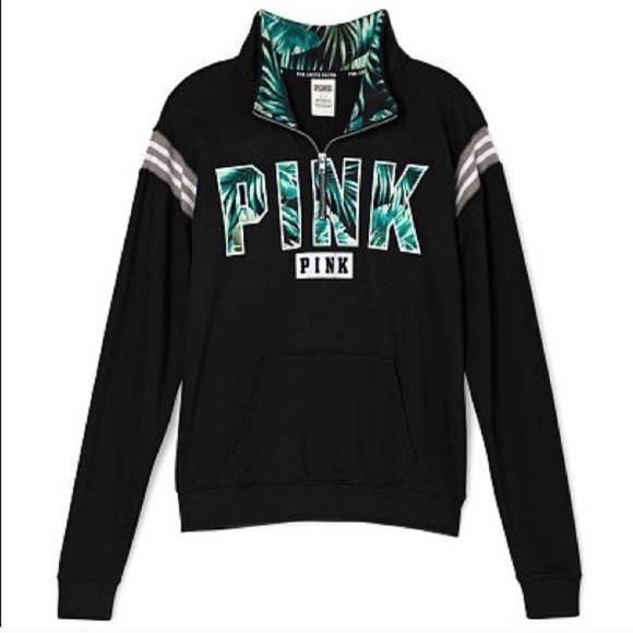 PINK Victoria's Secret Tops - LIMITED EDITION VS PINK Tropical 1/2 Zip